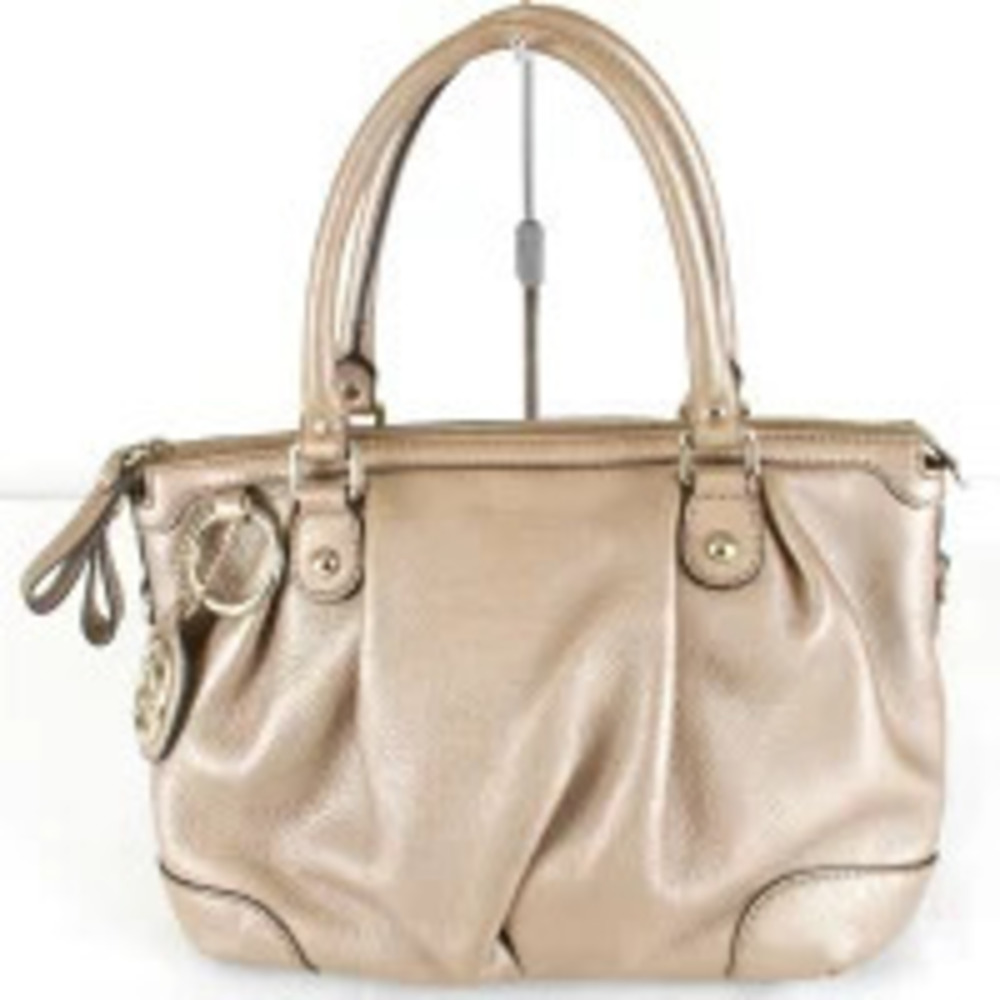 Gucci Sukey handbag metallic leather Pink